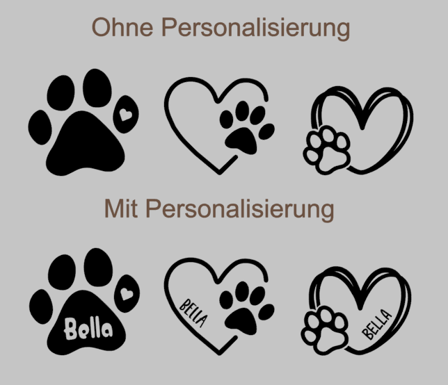 Herz & Pfoten Aufkleber