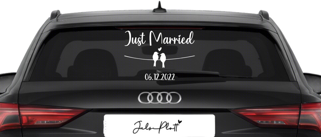 Just Married Aufkleber No.4