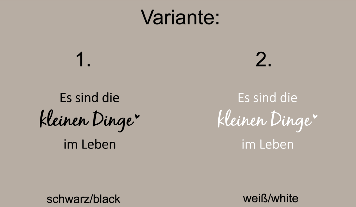Aufkleber "Es sind die kleinen Dinge"