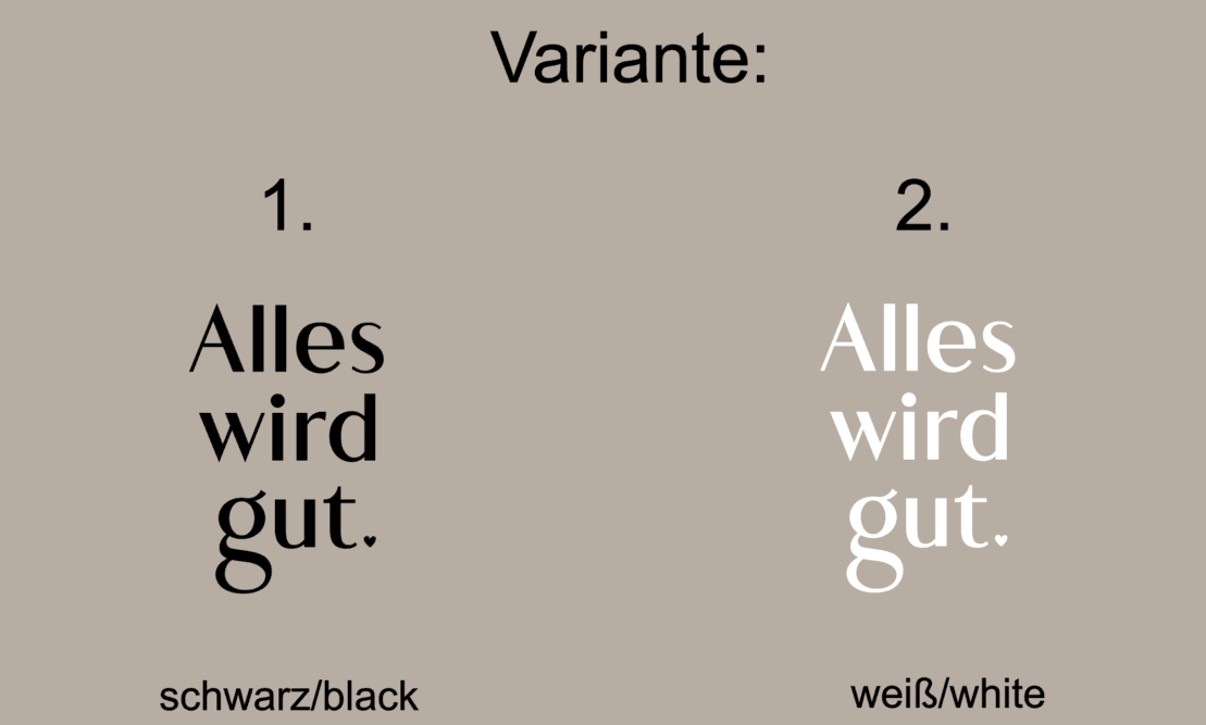 Aufkleber "Alles wird gut"