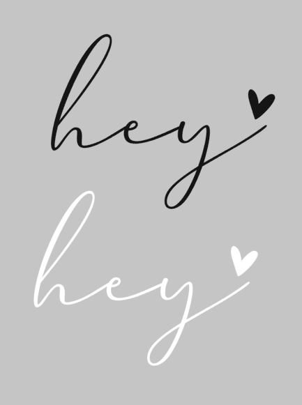 Aufkleber "Hey♥"