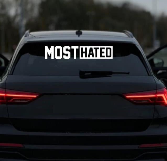 MostHated | Tuning | Auto | Car | Sticker | Scheiben Aufkleber | Autoaufkleber | Autosticker | Geschenk | Witzige Aufkleber