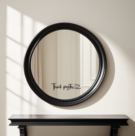 Aufkleber "Think positiv"