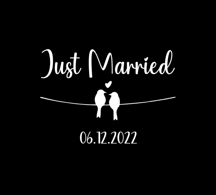 Just Married Aufkleber No.4
