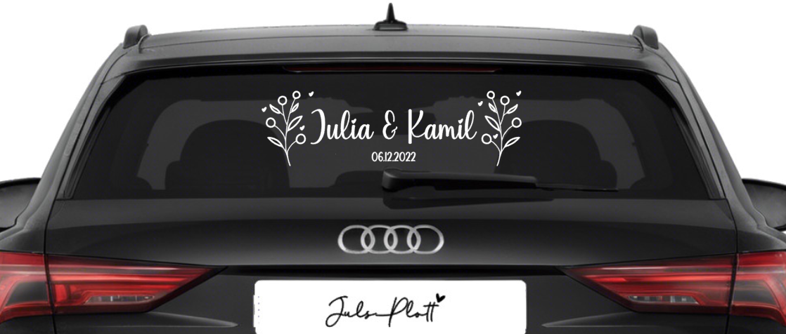 Just Married Aufkleber No.3