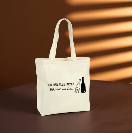 Baumwolltasche "Ich mag alle Farben"