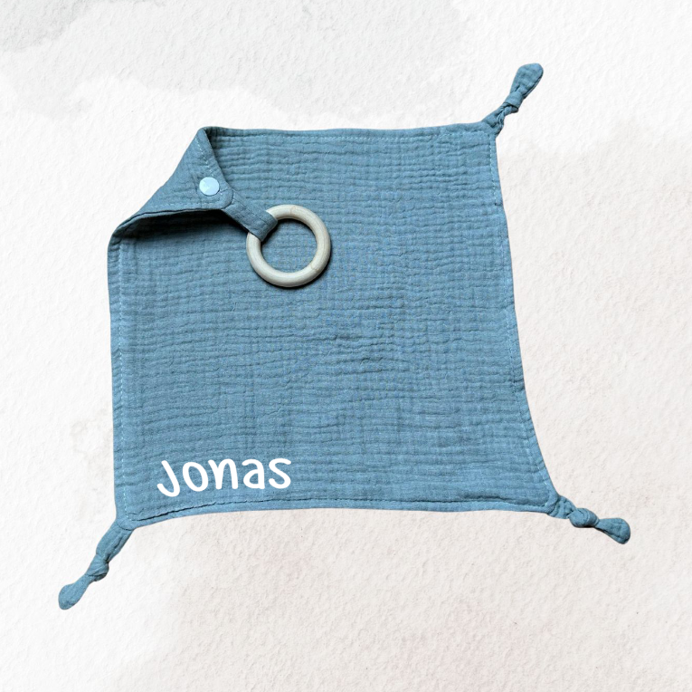 Schmusetuch mit Holzring