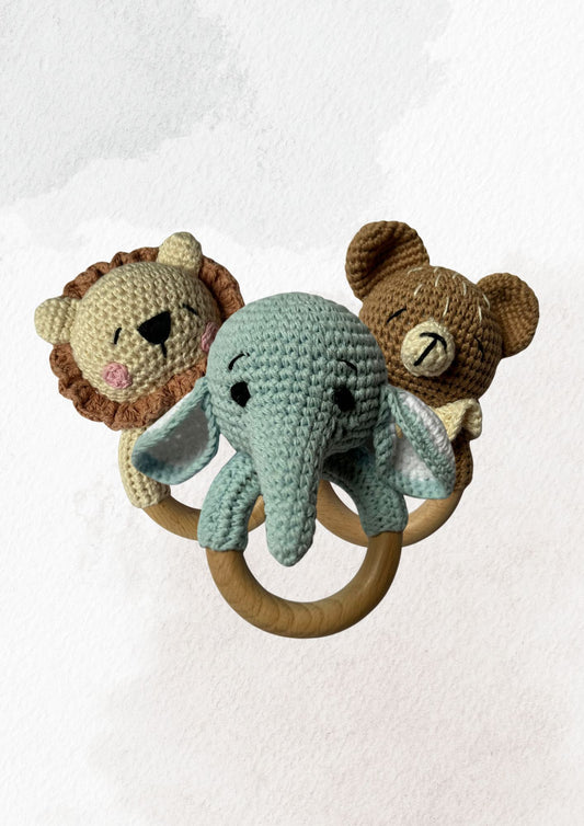 Babyrassel mit Holzring