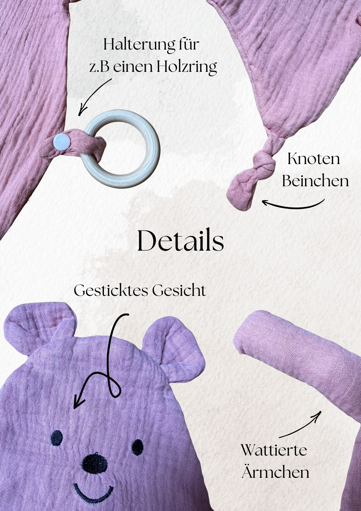 Musselin Schmusetuch