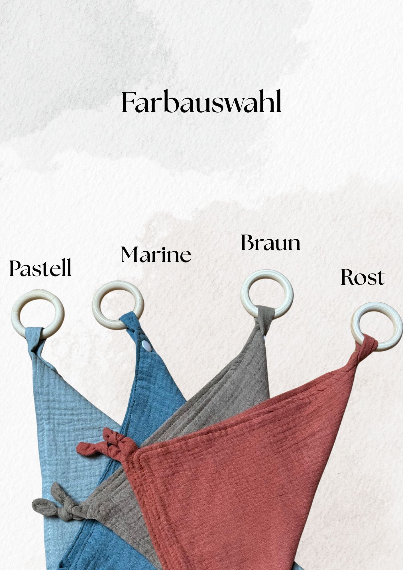 Schmusetuch mit Holzring