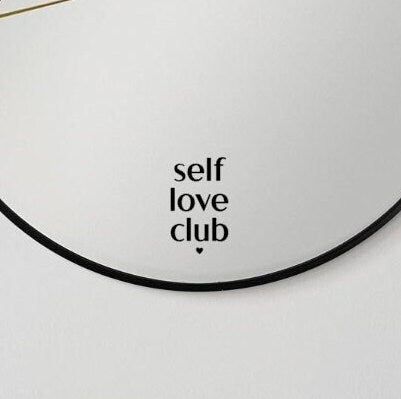 Aufkleber Spiegel | Self Love Club | positive Affirmation | Badezimmer Aufkleber | Deko für Badezimmer | Sticker | Geschenk