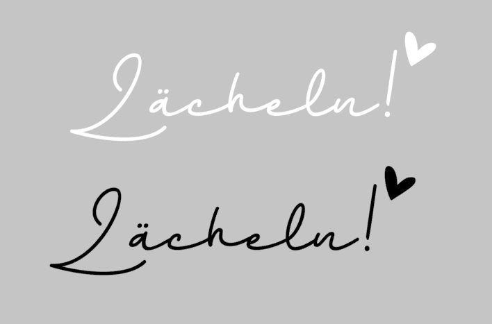 Aufkleber Spiegel | Spruch "Lächeln!" | Personalisierter Spiegel Sticker | Badezimmer Aufkleber | Deko für Badezimmer | Vinyl