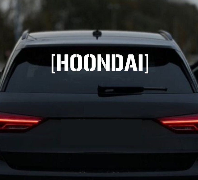 Hoondai | Hyundai | Hyundai i30n | i20N | Kona | Tuning | Auto | Car | Sticker | Scheiben Aufkleber | Autoaufkleber | Autosticker |